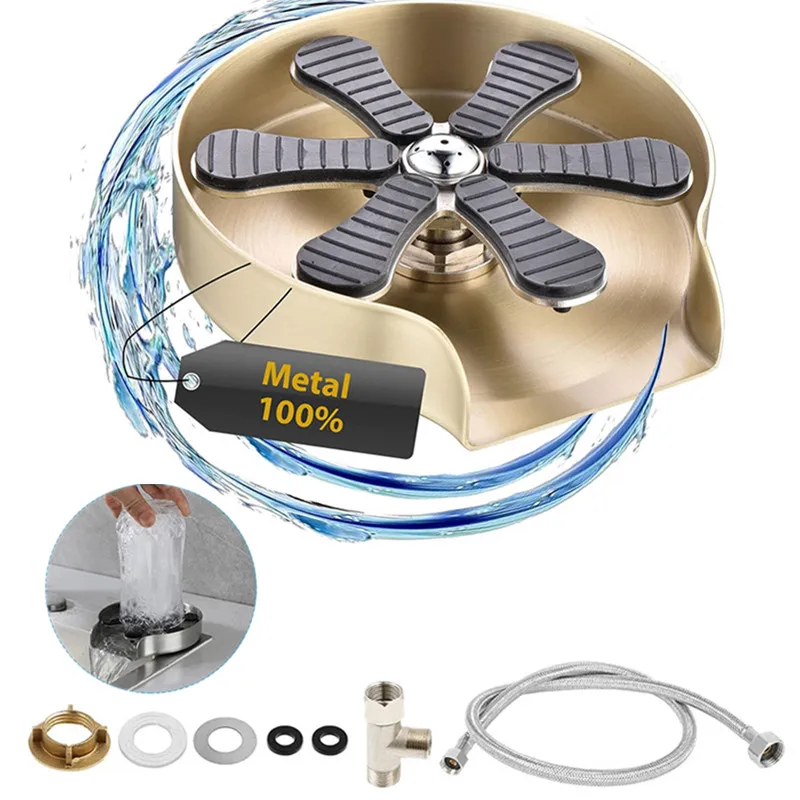 Glass Rinser For Kitchen Sink Metal - Lave-verres automatique à haute pression, robinet
