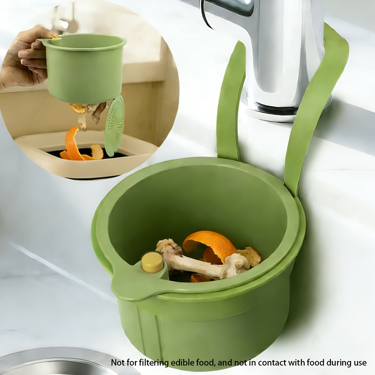 Kitchen Sink Drain Strainer Basket - Panier filtrant portable pour évier suspendu,