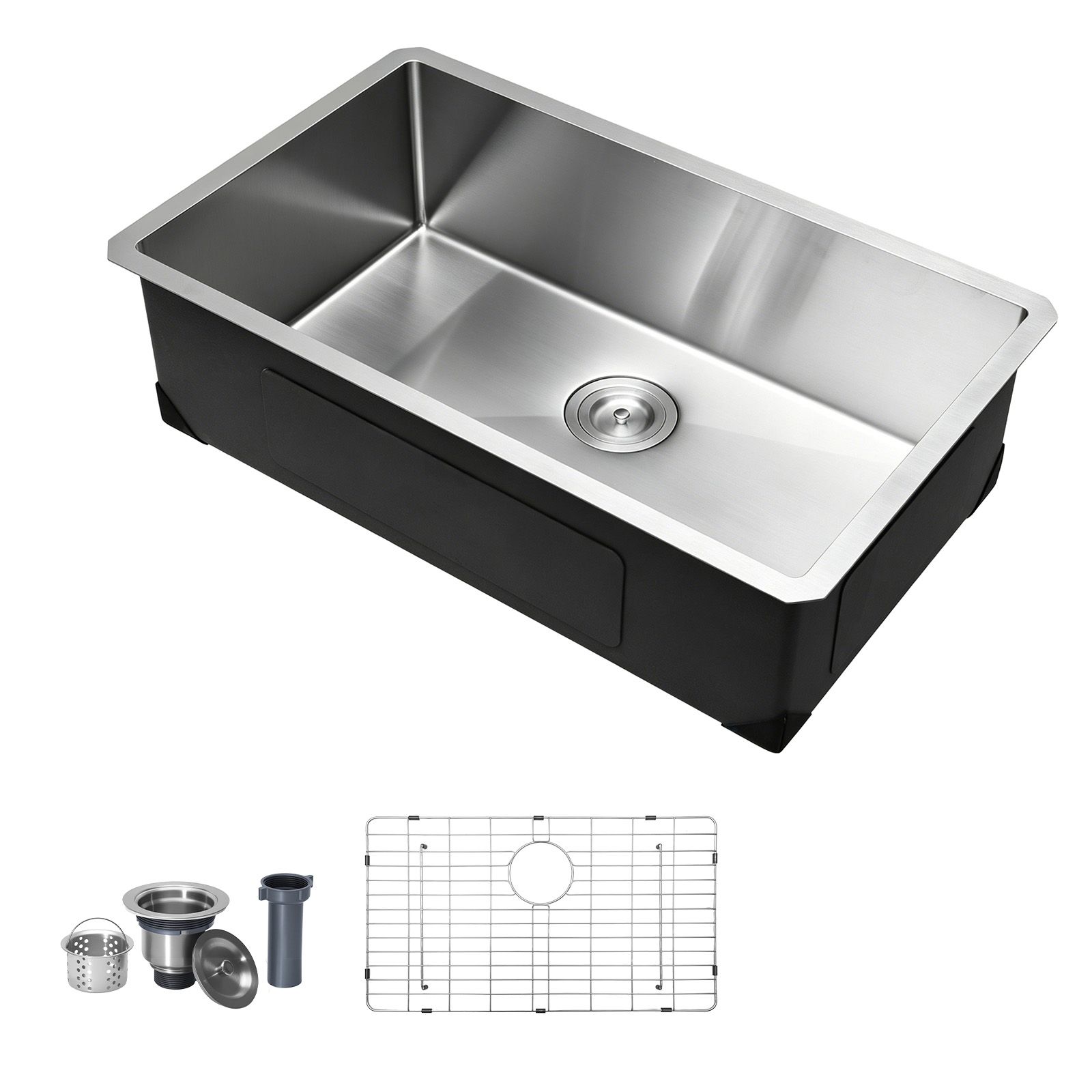 Stainless Steel Undermount Kitchen Sink 30 - Éviers de cuisine sous plan simple