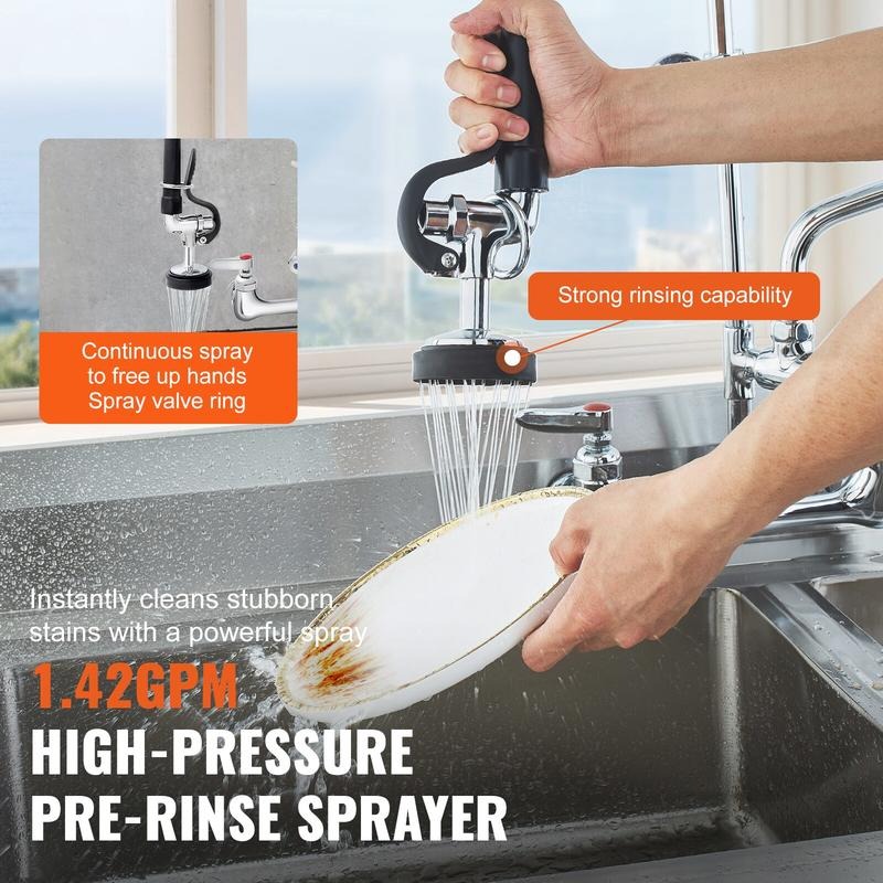 Robinet commercial avec douche - Commercial Pre Rinse Kitchen Faucet Wall avis et prix