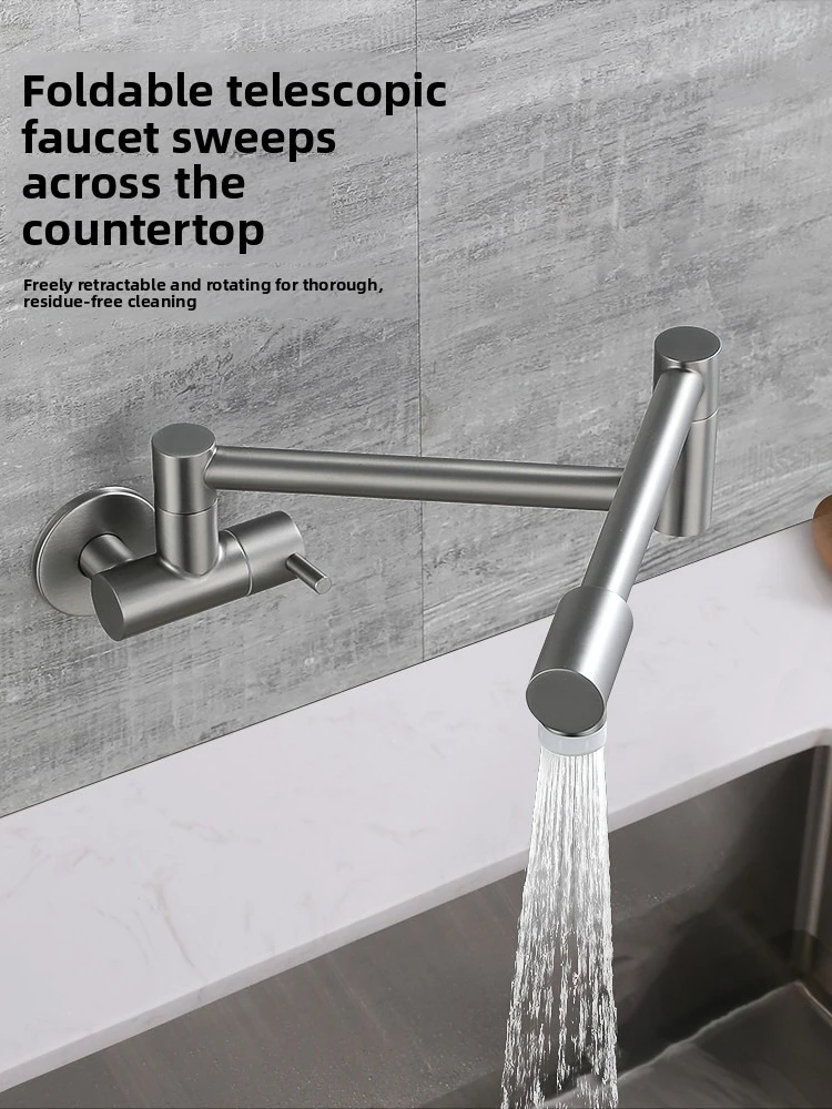 Robinet de cuisine mural, robi - Pot Filler Faucet Wall Mount Folding avis et prix