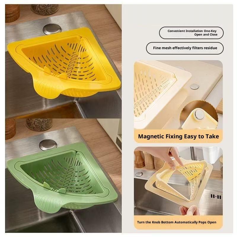 Panier d'évier d'angle magnéti - Kitchen Sink Drain Strainer Basket avis et prix