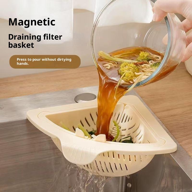 Panier d'évier d'angle magnéti - Kitchen Sink Drain Strainer Basket avis et prix