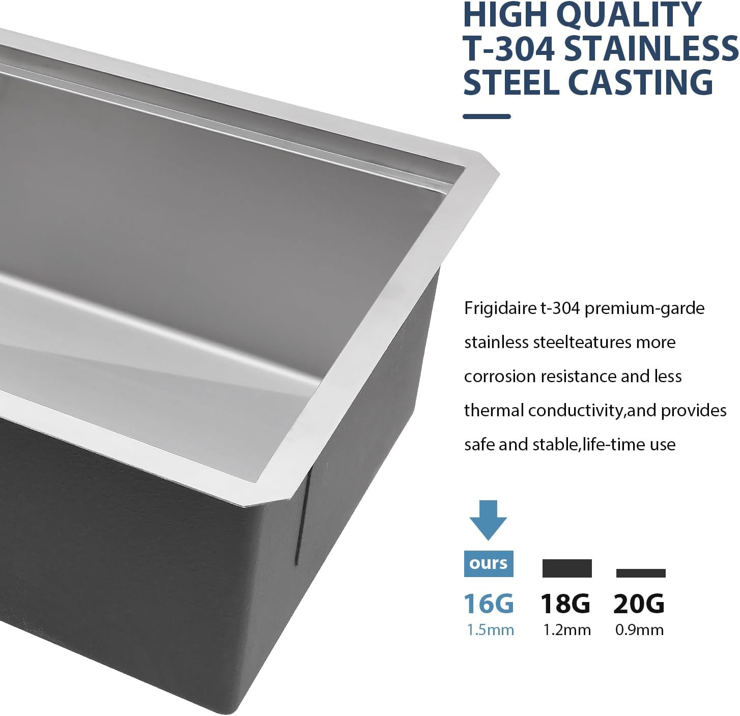 Évier de cuisine sous plan de  - Stainless Steel Undermount Kitchen Sink 30 avis et prix