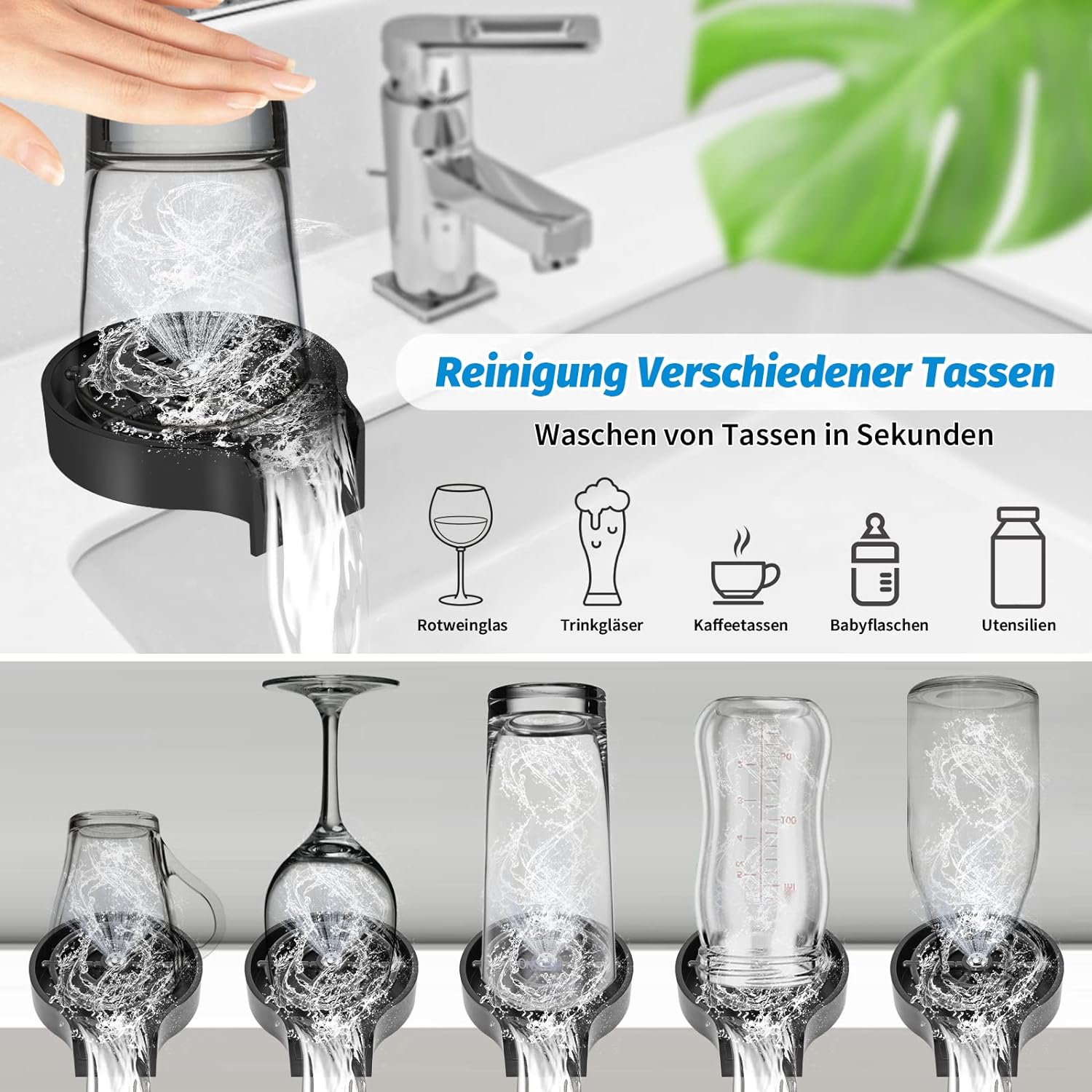 Rince-verre de robinet à haute - Glass Rinser For Kitchen Sink Metal avis et prix