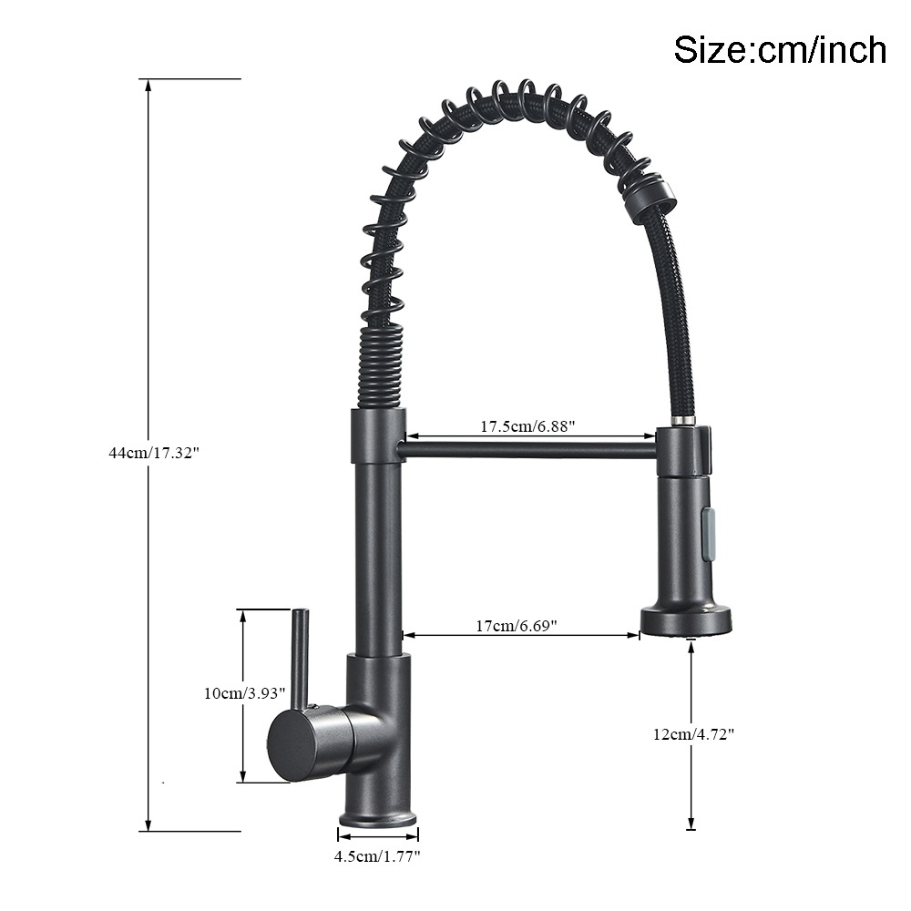 Robinet d'évier de cuisine gri - Matte Black Kitchen Sink Faucet Spring avis et prix