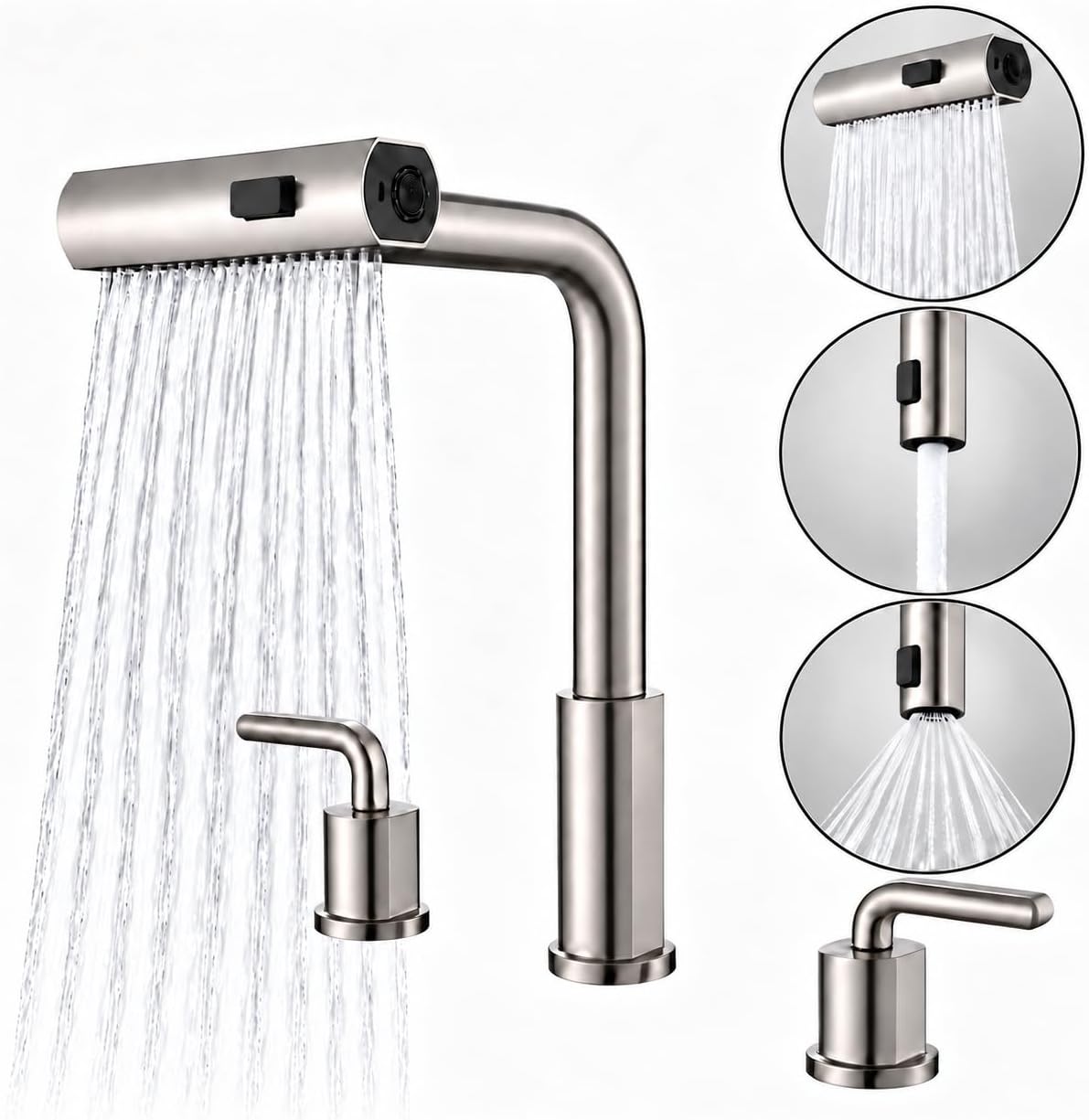 Robinet d'évier de cuisine à 3 - Pull Down Spray Kitchen Faucet Brushed Nickel avis et prix