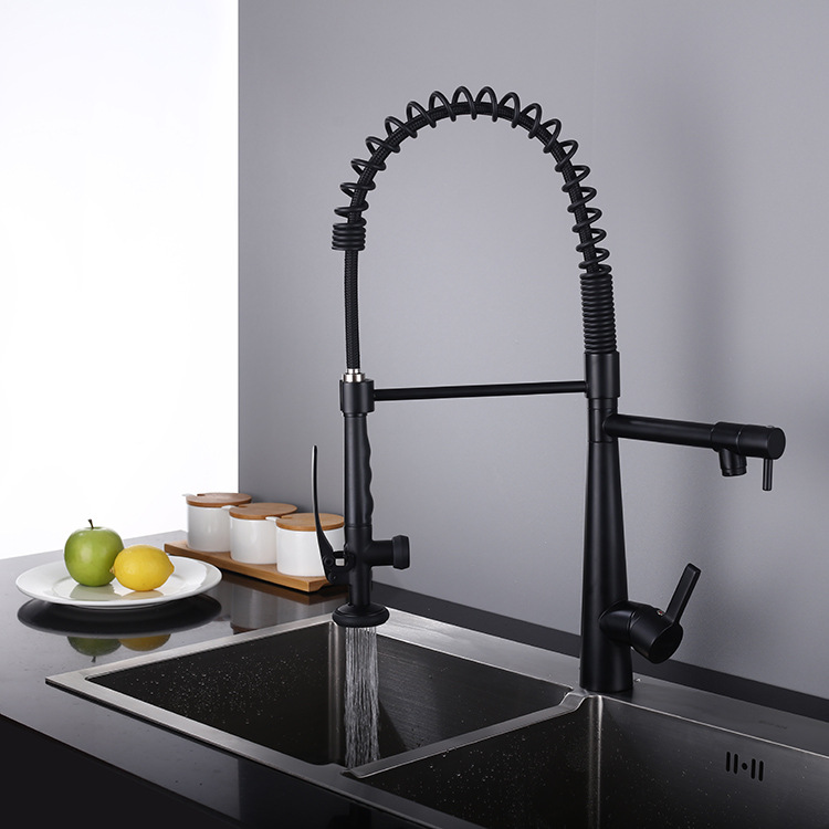 Robinet de cuisine extractible - Pull Down Spray Kitchen Faucet Brushed Nickel avis et prix