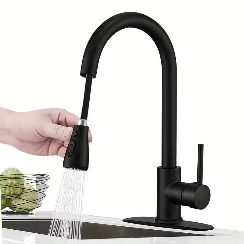 Robinet de cuisine avec pulvér - Pull Down Spray Kitchen Faucet Brushed Nickel avis et prix