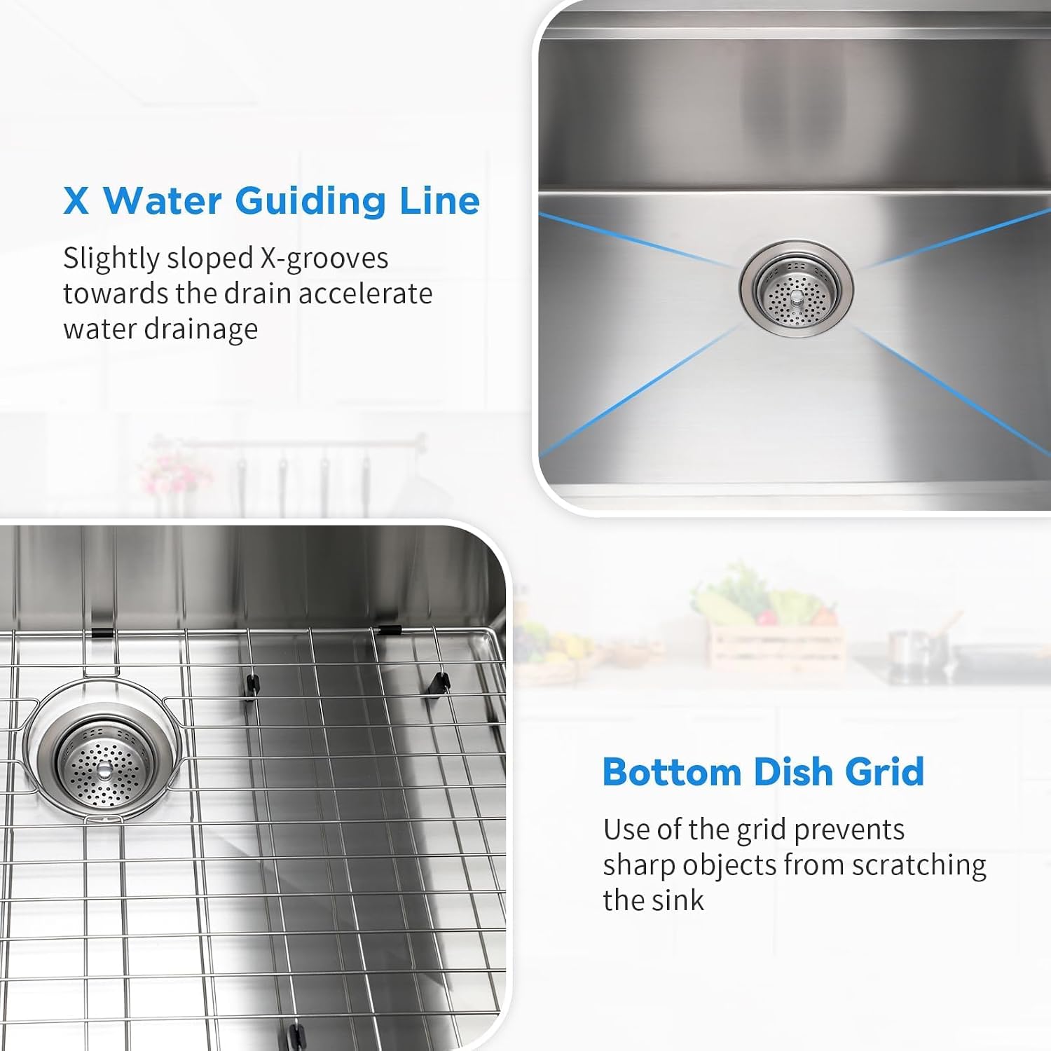 Évier de cuisine sous plan de  - Stainless Steel Undermount Kitchen Sink 30 avis et prix
