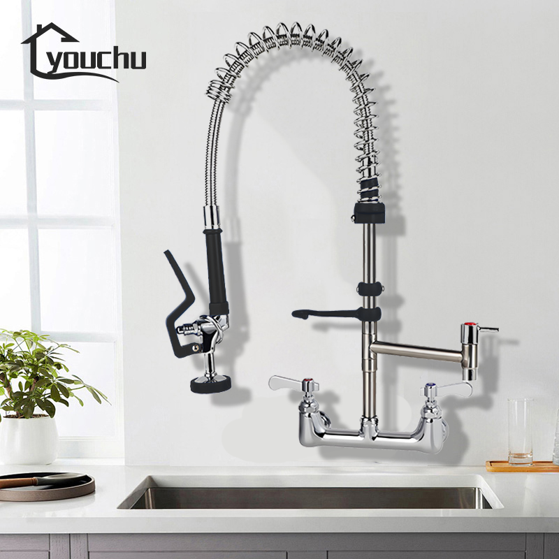 Robinet de cuisine commercial  - Commercial Pre Rinse Kitchen Faucet Wall avis et prix