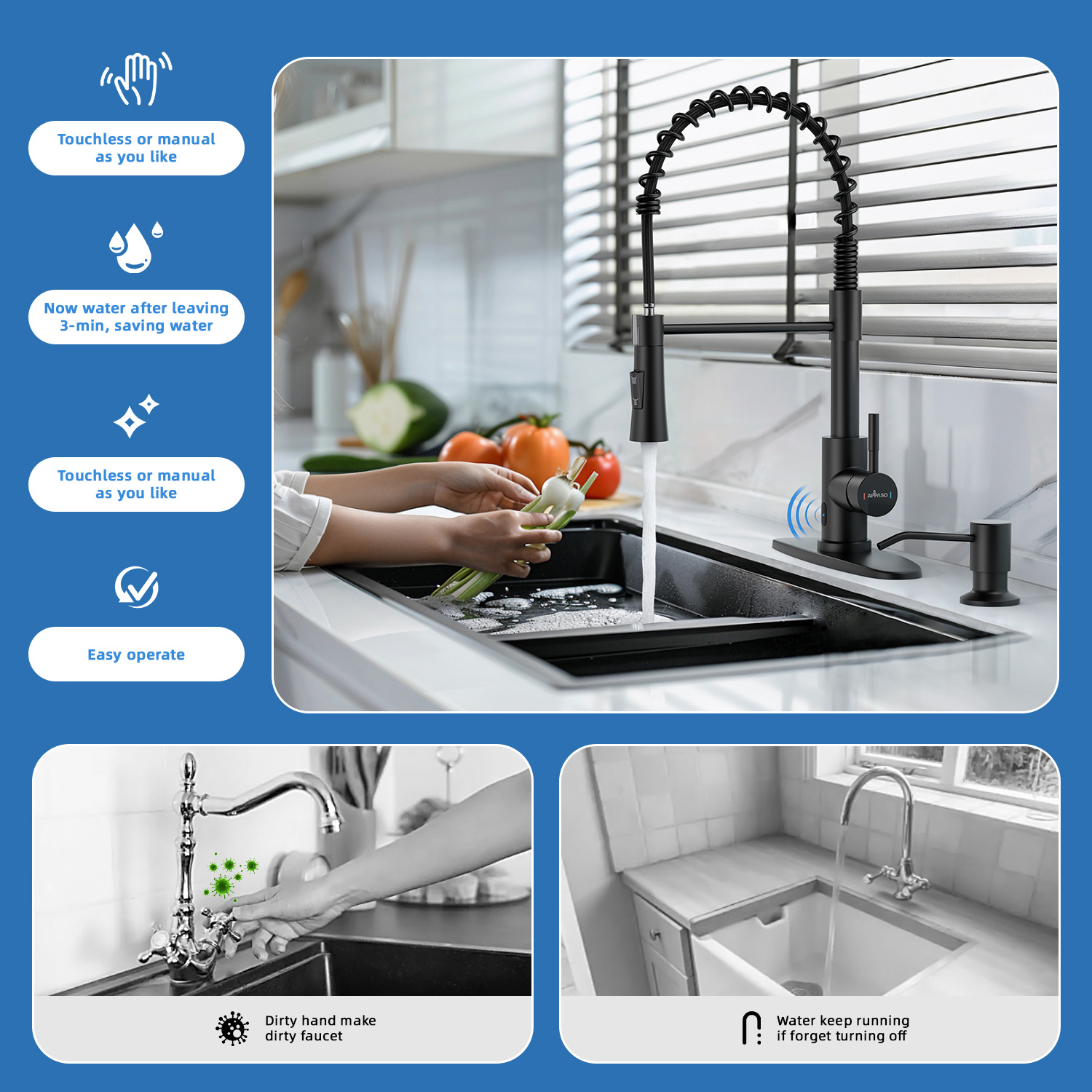 Robinet de cuisine sans contac - Touchless Kitchen Faucet Motion Sensor avis et prix