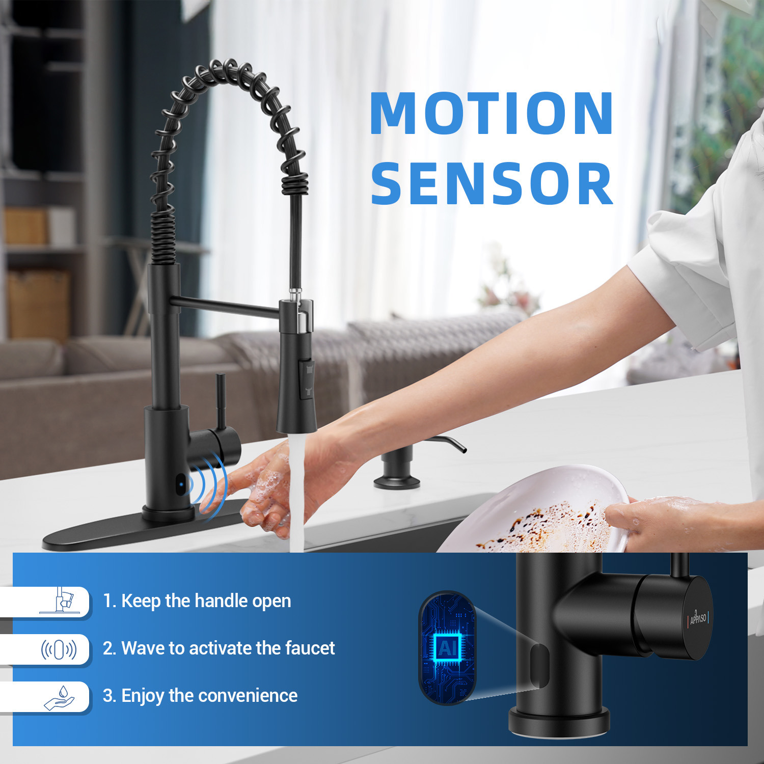 Robinet de cuisine sans contac - Touchless Kitchen Faucet Motion Sensor avis et prix