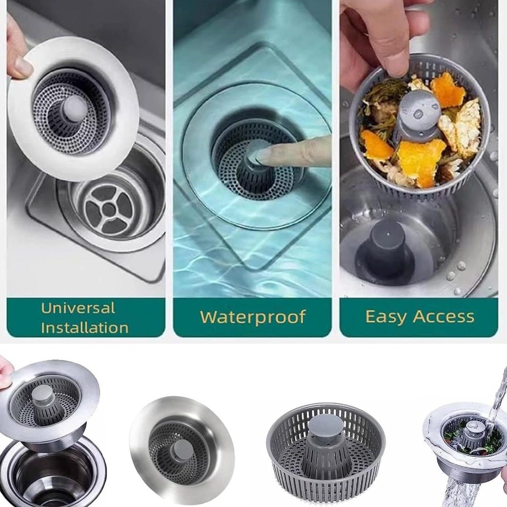 Facile à nettoyer, filtre 3 en - Kitchen Sink Drain Strainer Basket avis et prix