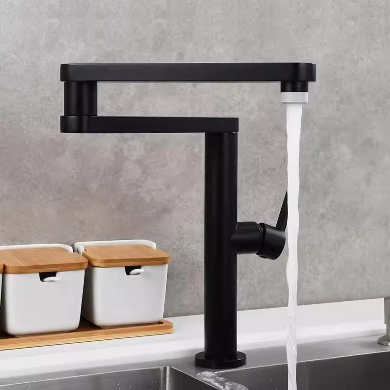 Robinet de cuisine noir doré b - Pot Filler Faucet Wall Mount Folding avis et prix