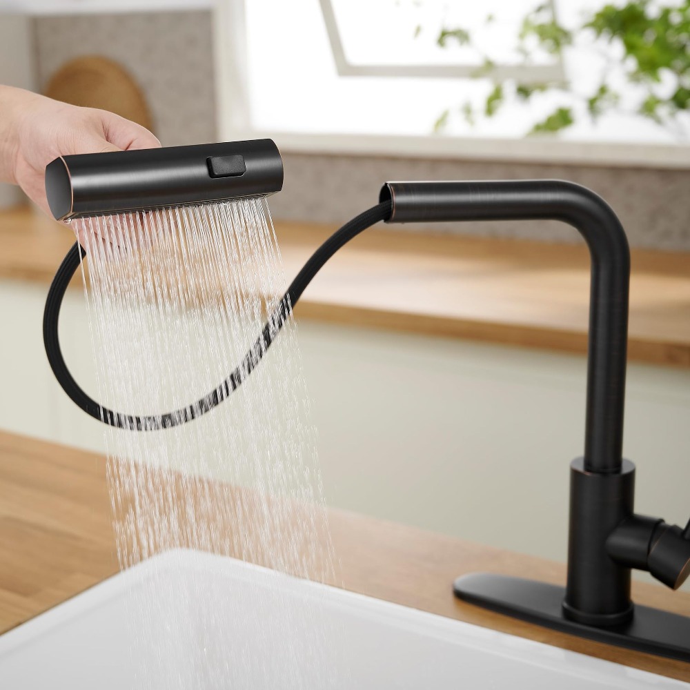 Robinet de cuisine extractible - Pull Down Spray Kitchen Faucet Brushed Nickel avis et prix