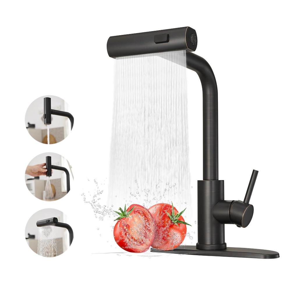 Robinet de cuisine extractible - Pull Down Spray Kitchen Faucet Brushed Nickel avis et prix
