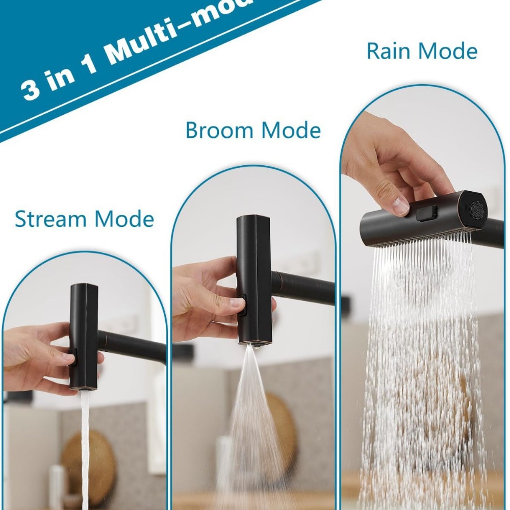 Robinet de cuisine extractible - Pull Down Spray Kitchen Faucet Brushed Nickel avis et prix