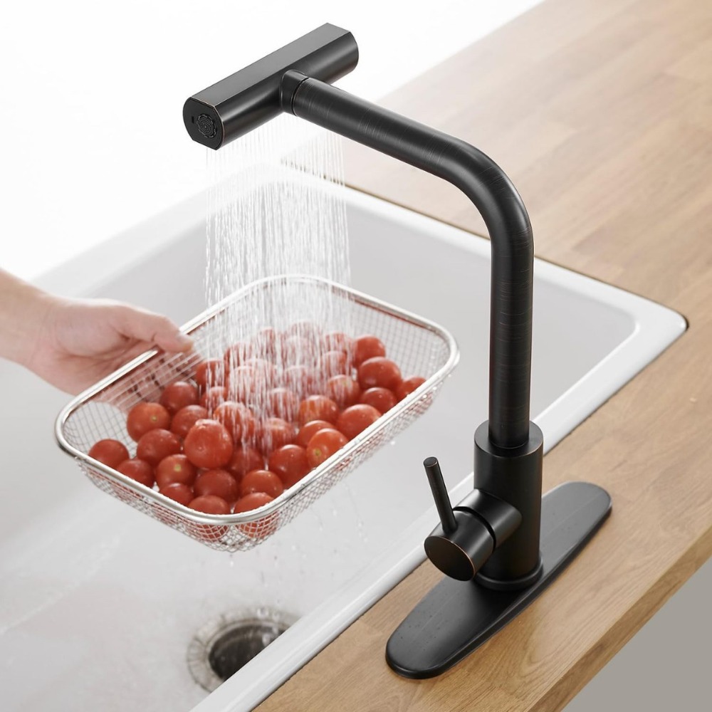 Robinet de cuisine extractible - Pull Down Spray Kitchen Faucet Brushed Nickel avis et prix