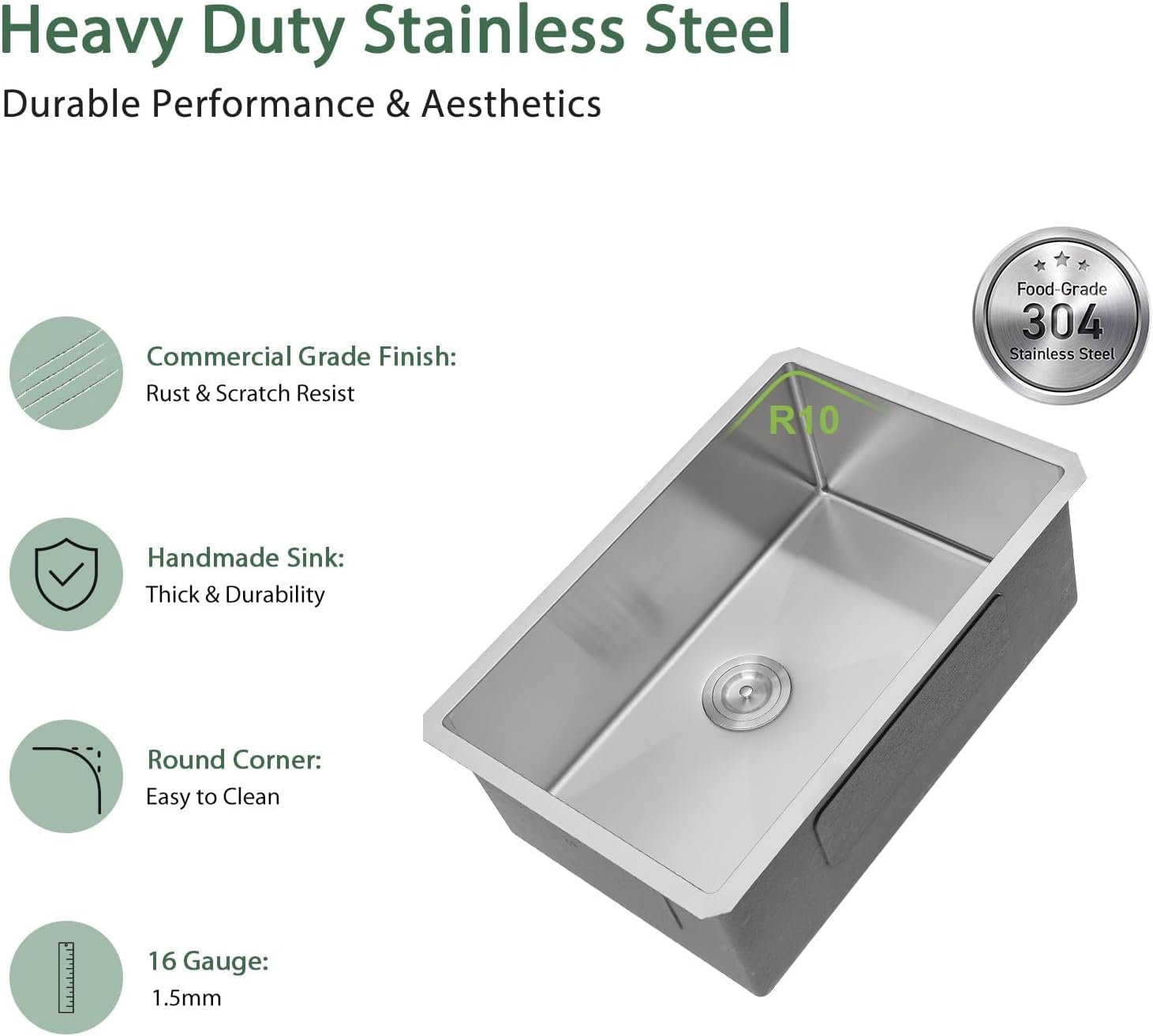 Évier de cuisine en acier inox - Stainless Steel Undermount Kitchen Sink 30 avis et prix