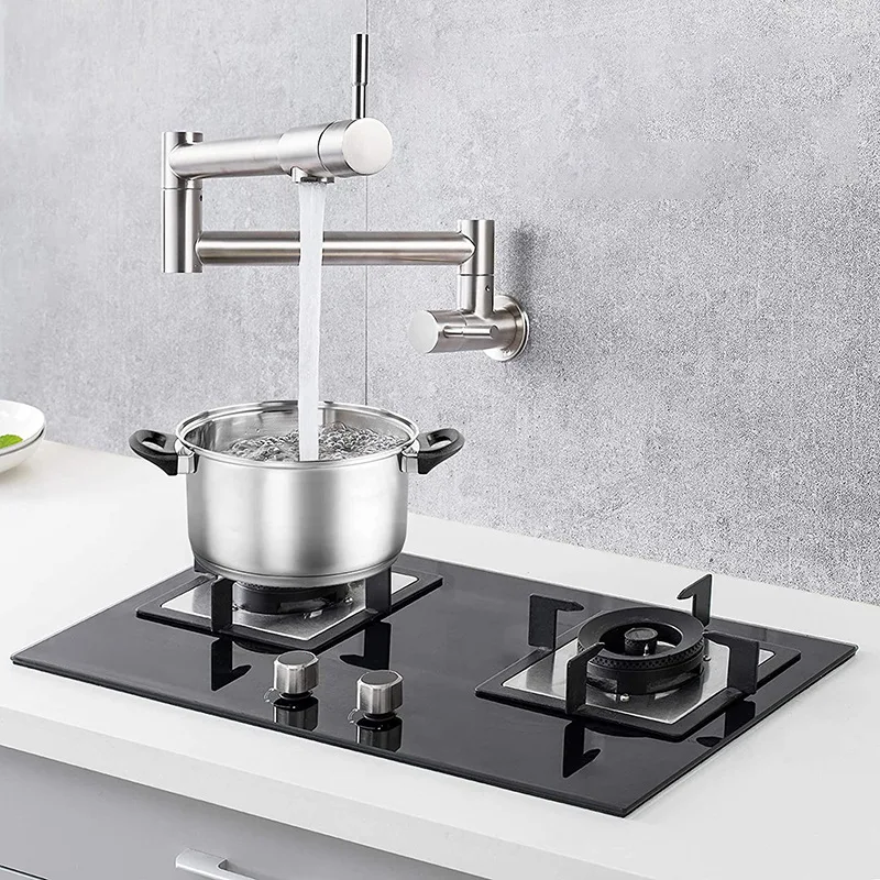 Robinet de cuisine doré à poig - Pot Filler Faucet Wall Mount Folding avis et prix