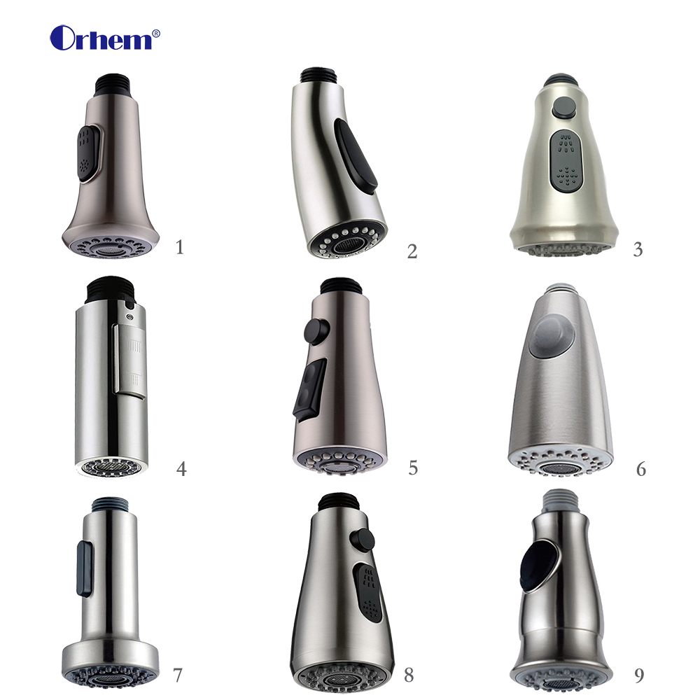 Pommeau de douche à nervures d - Pull Down Spray Kitchen Faucet Brushed Nickel avis et prix