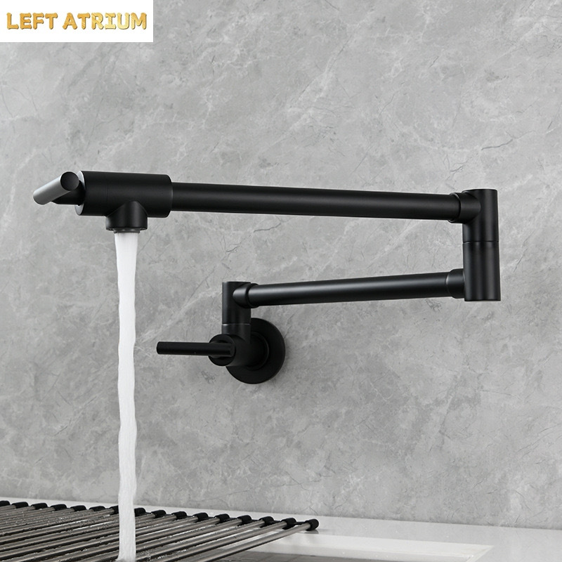 Robinet de cuisine mural noir  - Pot Filler Faucet Wall Mount Folding avis et prix