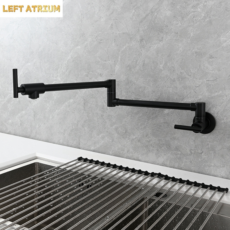 Robinet de cuisine mural noir  - Pot Filler Faucet Wall Mount Folding avis et prix