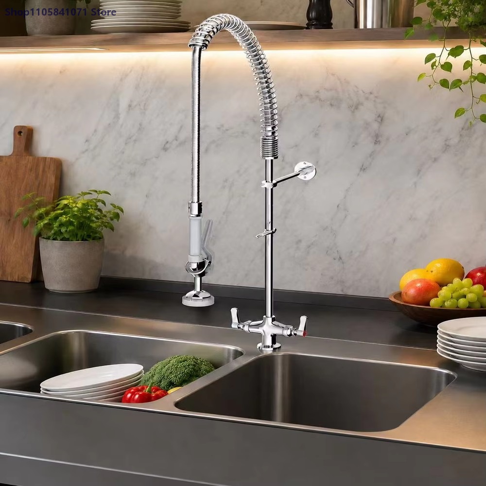 Robinet d'évier de cuisine com - Commercial Pre Rinse Kitchen Faucet Wall avis et prix