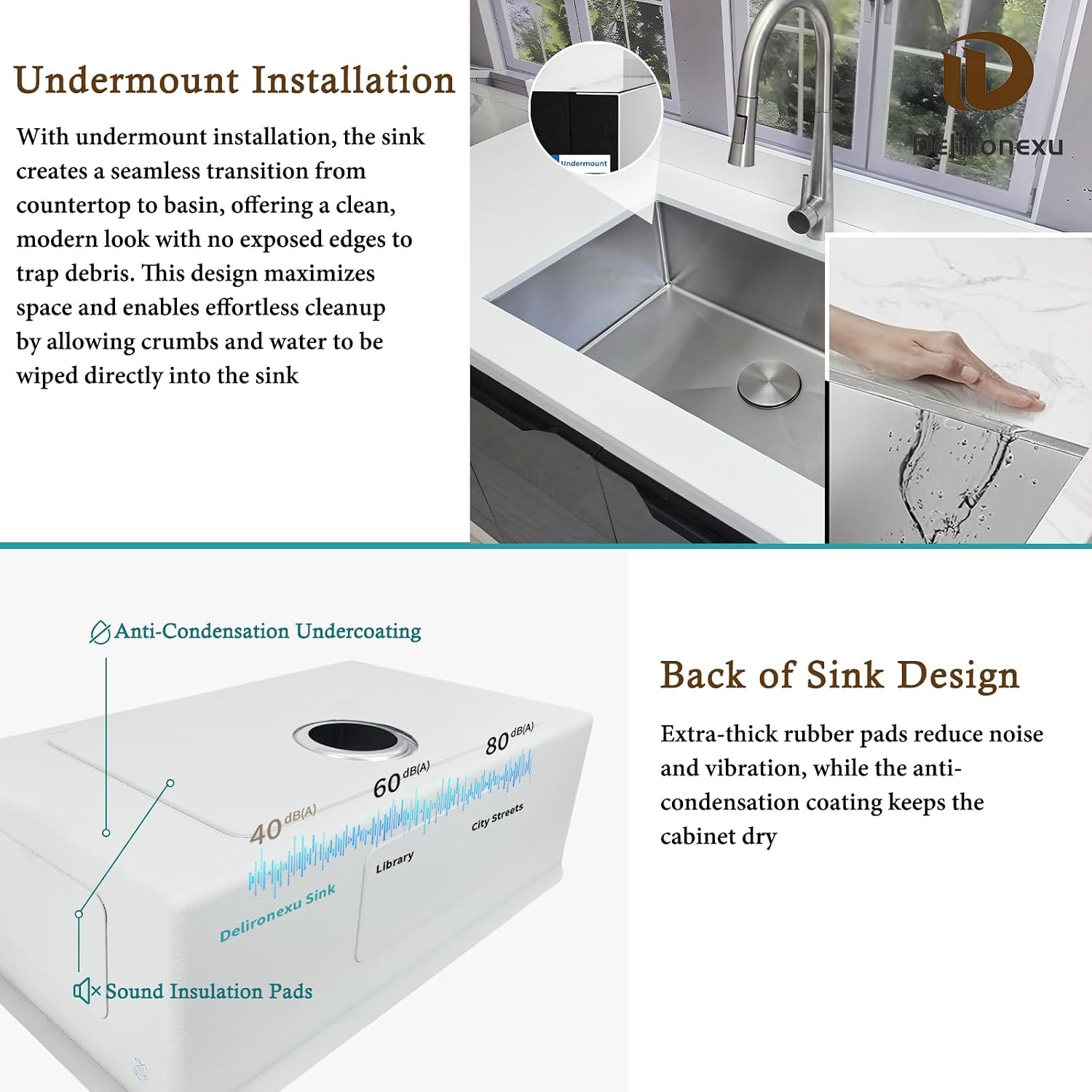 Évier de cuisine sous plan de  - Stainless Steel Undermount Kitchen Sink 30 avis et prix