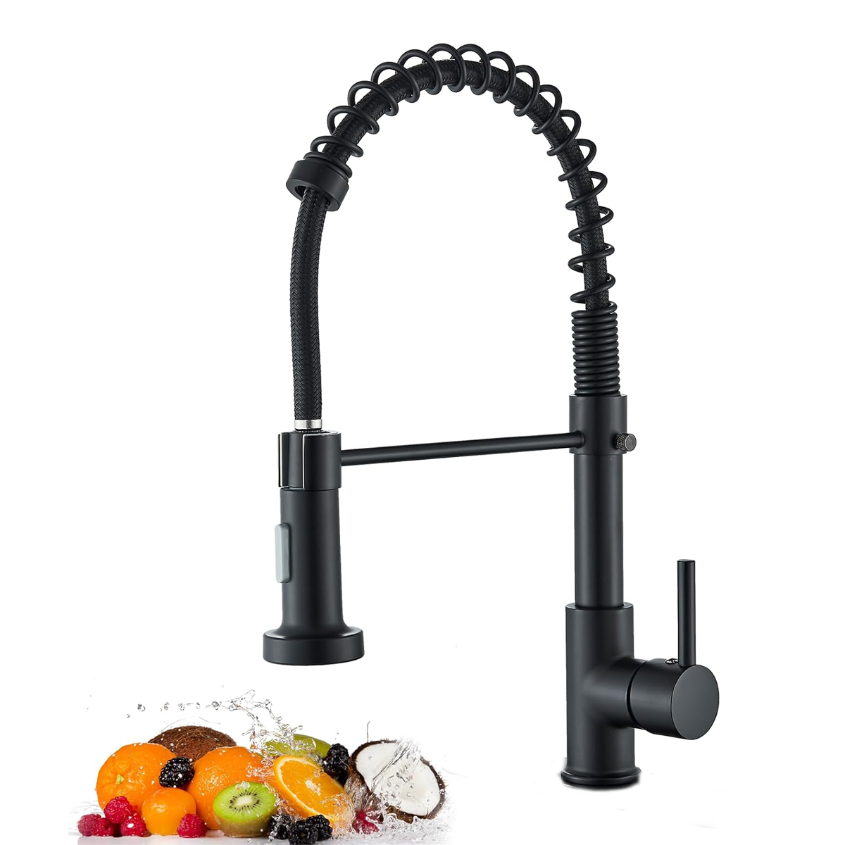 Robinet de cuisine en laiton a - Matte Black Kitchen Sink Faucet Spring avis et prix